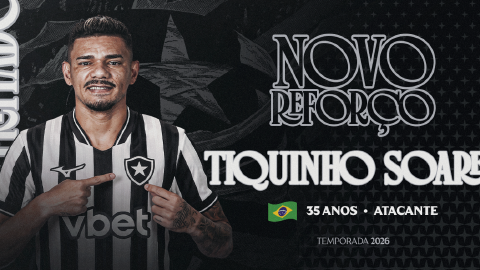 Capa de Tiquinho Soares está de volta ao Botafogo